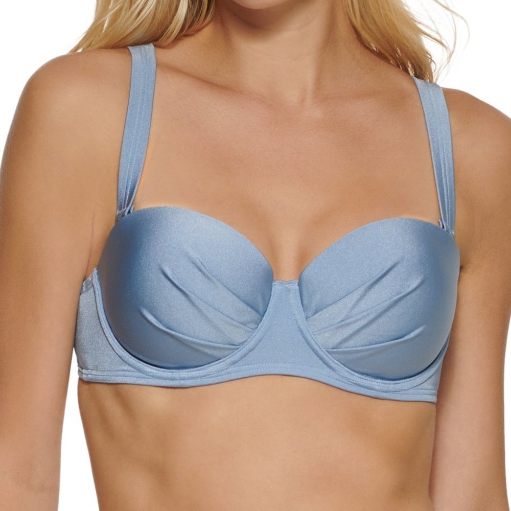 Calvin Klein Pleated Underwire Bikini Top Size XS